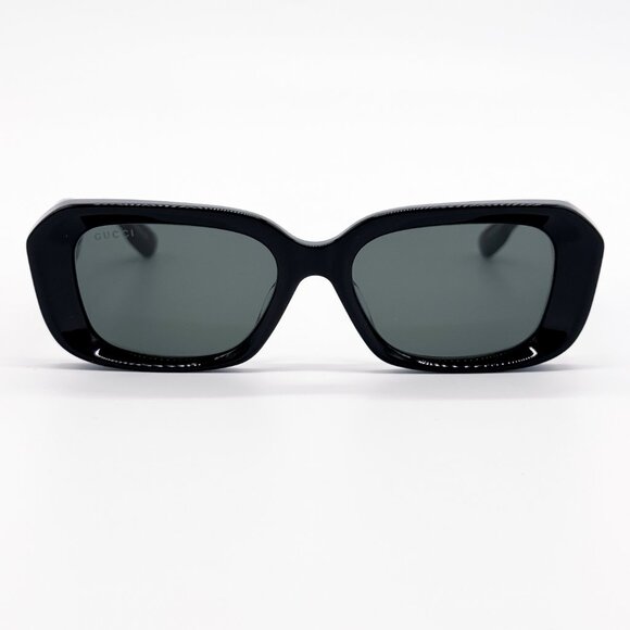 NEW GUCCI GG1531SK 001 SUNGLASSES UNISEX BLACK GOLD OVAL EYEWEAR GUCCI - Picture 4 of 12